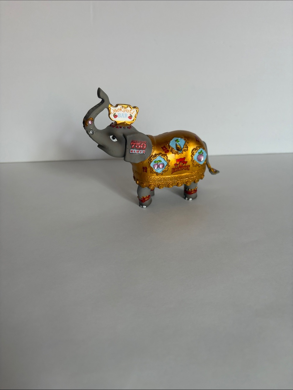 Gold and Gray Decorative Elephant Figurine